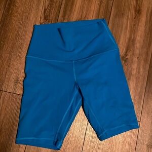 NWOT lululemon align high rise 8 inch biker shorts sz 4 poolside blue
